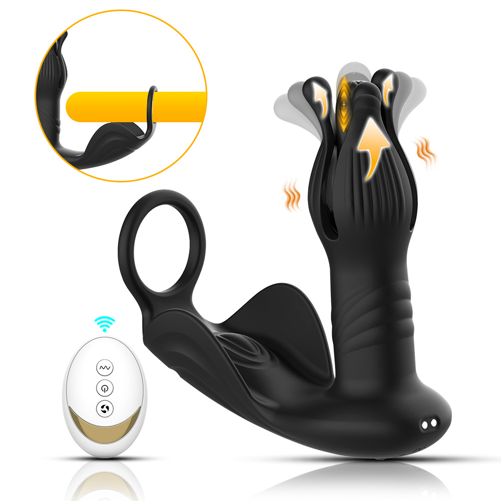 Remote Control Prostate Massager Vibrator Telescopic Anal Plug