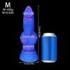 Mixed Color Dog Cock Shape Soft Meat Thrusting Butt Plug for Adult Pleasure