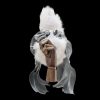 Voice-Controlled Silver Fox Tail Butt Plug with Bow and Bell