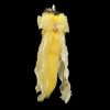 40cm Yellow Fox Fur Tail Anal Plug with Detachable Bow and Bell