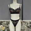 Sexy Leopard Print Lace Bra & Panty Set - Ultra-Thin See-Through Mesh Lingerie