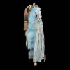 40CM Lake Blue Fox Tail - Real Wool Cosplay Prop with Bell Accent
