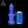 Mixed Color Dog Cock Shape Soft Meat Thrusting Butt Plug for Adult Pleasure