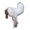 Snow White Fox Fur Tail Butt Plug - Voice Activated Electric Racket 40cm