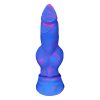 Mixed Color Dog Cock Shape Soft Meat Thrusting Butt Plug for Adult Pleasure