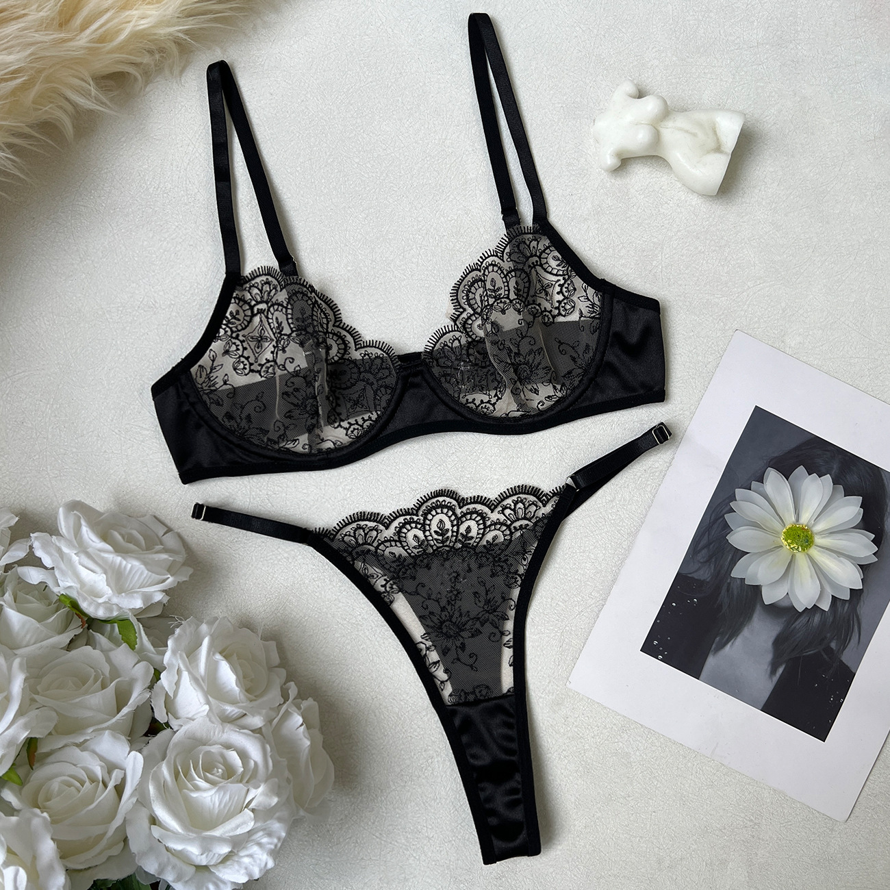 Sexy Lace Push Up Bra & Panty Set - Comfortable & Supportive Lingerie - Image 6