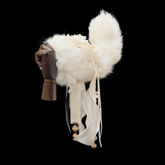 Voice-Controlled Electric Tail Butt Plug – 40cm Real Fox Fur with Bow and Bell