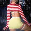 Sexy Retro Clown Lingerie with Split Straps