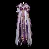 Deep Purple Fox Fur Tail Anal Plug with Bowknot Bell - Luxury Craftsmanship