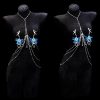 Dark Blue Retro Bow Bell Chest Chain - Sexy Body Jewelry