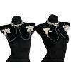Chunhe Champagne Bow Rhinestone Palace Style Necklace Chest Chain