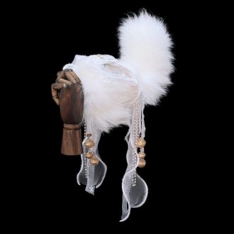 Snow White Fox Fur Tail Butt Plug – Voice Activated Electric Racket 40cm