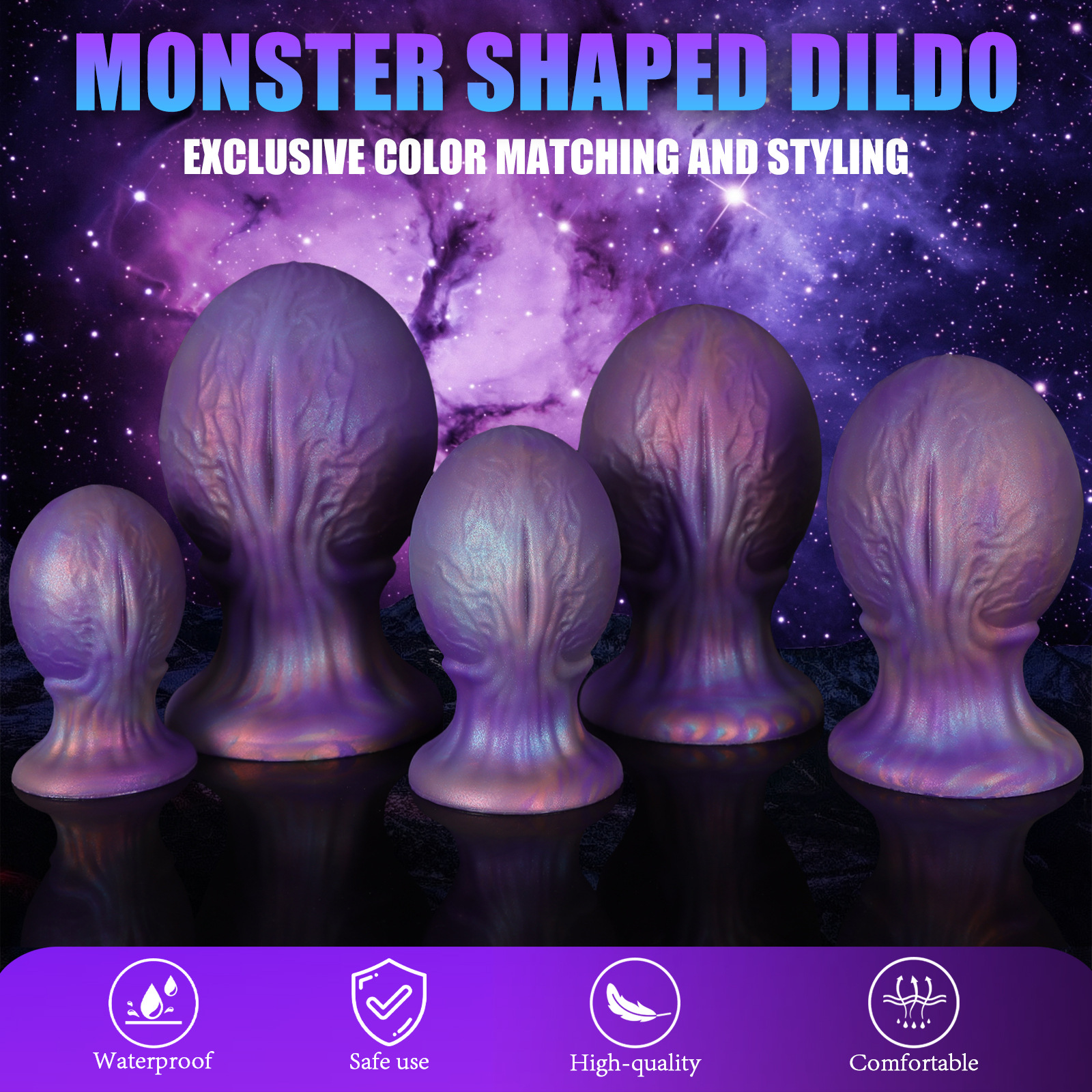 Large Silicone Dragon Egg Butt Plug for Adult Play & Pleasure