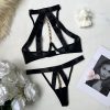 Lace Garter Bra and Panty Set - Strappy Lingerie for Women