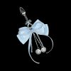 Blue Fox Tail Butt Plug with Bell Nipple Clamps