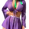 Sexy Lace-Up See-Through Mini Coat Lingerie Set