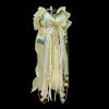 Matcha Green Fox Tail Pearl Zircon Necklace 40cm