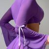 Sexy Lace-Up See-Through Mini Coat Lingerie Set