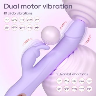 Female Rabbit Vibrator: Telescopic Electric Massager for Climax