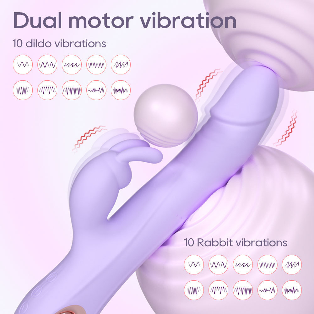 Female Rabbit Vibrator: Telescopic Electric Massager for Climax - Image 2
