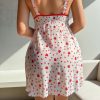 Cute & Sweet Wind Heart Print Sexy Sling Pajamas for Women