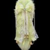 Green Apple Electric Fox Tail Butt Plug with Detachable Bow and Bell