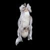 Galaxy Track 40cm Silver Gray Fox Real Wool Tail with Detachable Bow and Bell