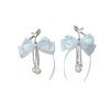 Blue Fox Tail Butt Plug with Bell Nipple Clamps
