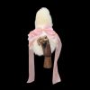Voice-Controlled Pink Fox Tail Butt Plug with Lace Bow and Bell