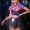 Style Temptation Pure Desire Halterneck Lingerie Set with Fishnet Stockings
