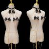 Black Gold Fox Fur Tail Collar with Bell & Anal Plug - Sexy Nightwear Accessory
