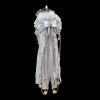 Silver Fox Fur Tail Butt Plug - Handmade, Detachable, Heavy Duty with Bow Bell