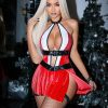 Style Temptation Pure Desire Halterneck Lingerie Set with Fishnet Stockings