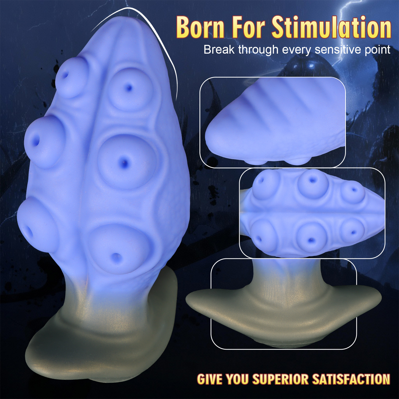 Vibrating Octopus Butt Plug for Women - Colorful, Unique Shape, Adult Pleasure Toy