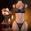 Ultra-Thin French Mesh Bra & Panty Set - Sexy Lingerie