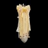Golden Osmanthus Fox Tail Anal Plug - Handmade Light Yellow Fur with Bell Bow