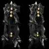 Black Gold Fox Fur Tail Collar with Bell & Anal Plug - Sexy Nightwear Accessory