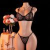 Ultra-Thin French Mesh Bra & Panty Set - Sexy Lingerie