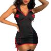 Sexy Nurse Uniform Role Play Lingerie with Side Strap Sheath and Fitted Waist