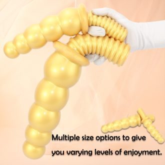 Silicone Double-Ended Dildo with Handle Grip – Oversized, Super Thick Adult Toy