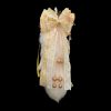 Handmade Light Yellow Bow Bell Anal Plug with Real Fox Fur Tail
