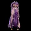 Deep Purple Fox Fur Tail Anal Plug with Bowknot - Handmade Heavy Craft