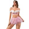 Sheer Tulle Mini Skirt Lingerie Set - Cute Girly Sexy Underwear