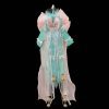 40cm Green Fox Real Wool Tail with Pink Bow - Handmade Ringing Butt Plug