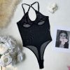 Women's Sexy Hollow Out Backless Bodysuit Lingerie Jumpsuit