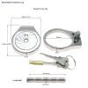 Stainless Steel Flat Chastity Lock for Men - Secure & Discreet Wearable Device
