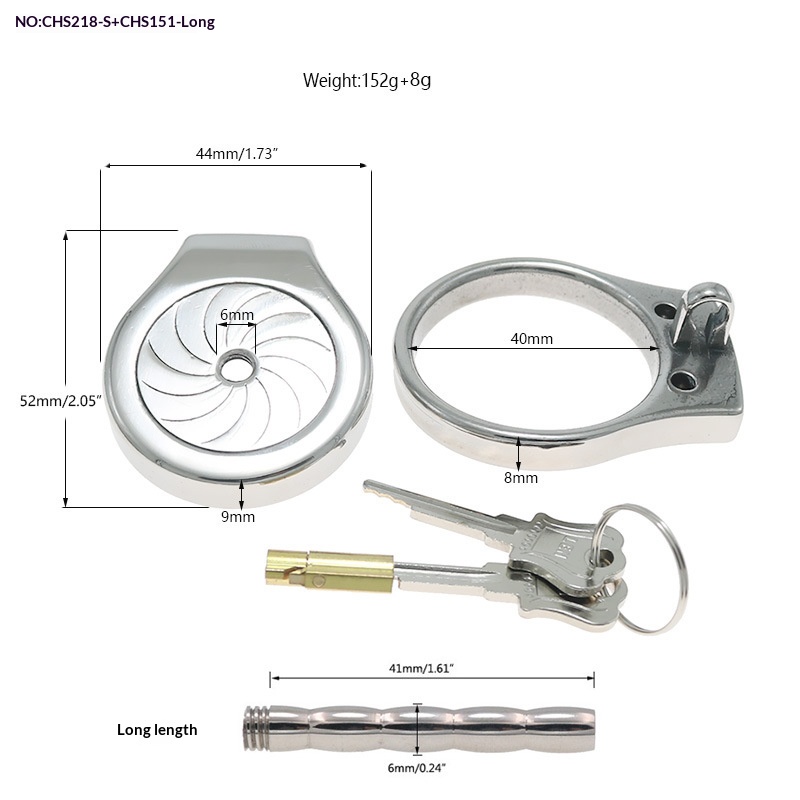 Beautiful stainless steel thickened flat chastity lock men go out to wear chastity sex tool lock bird with hollow tube - Image 10