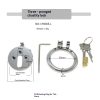 Stainless Steel Flat Chastity Lock Cage for Men