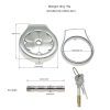 Stainless Steel Thickened Flat Chastity Cage for Men's Daily Wear