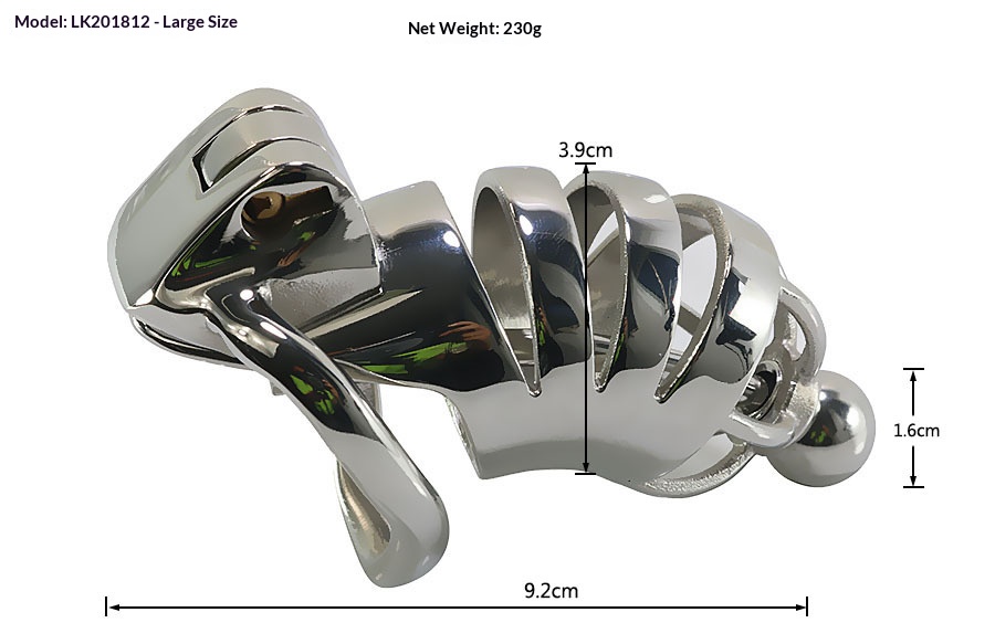 Stainless Steel Male Chastity Lock Bird Tease Training Device - Image 7